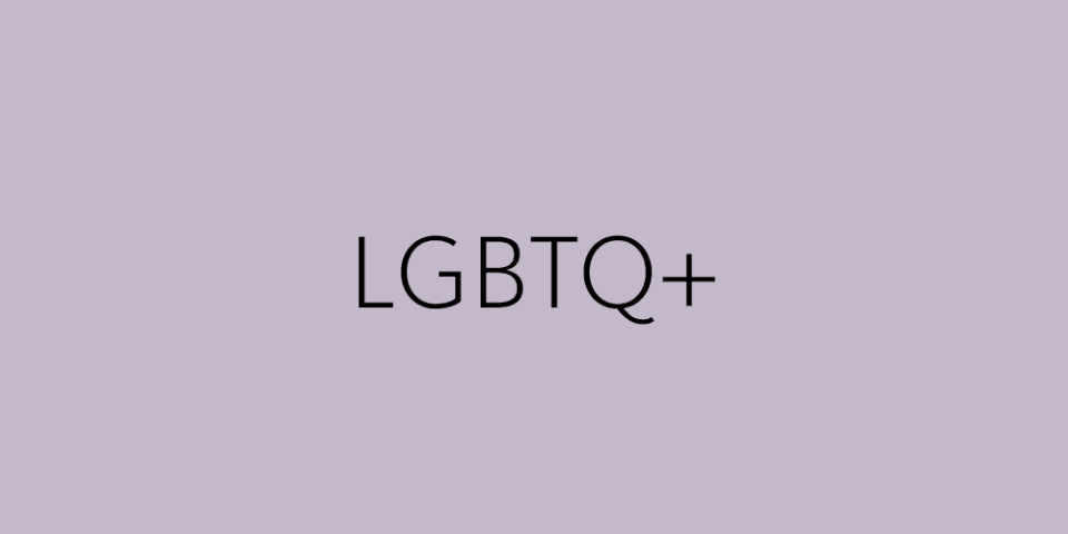 Text reads: LGBTQ+
