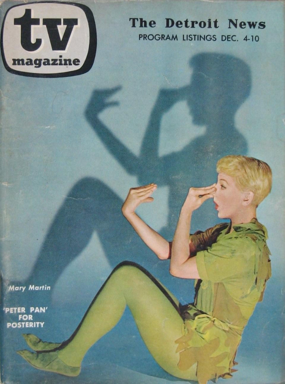 Mary Martin as Peter Pan, T.V. Magazine (The Detroit News), 1960.