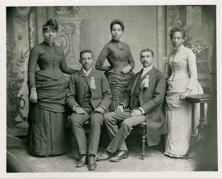 W. E. B. Du Bois with the Fisk University class of 1888