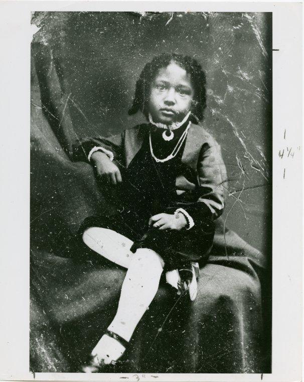 Photographic portrait of W. E. B. Du Bois at age four
