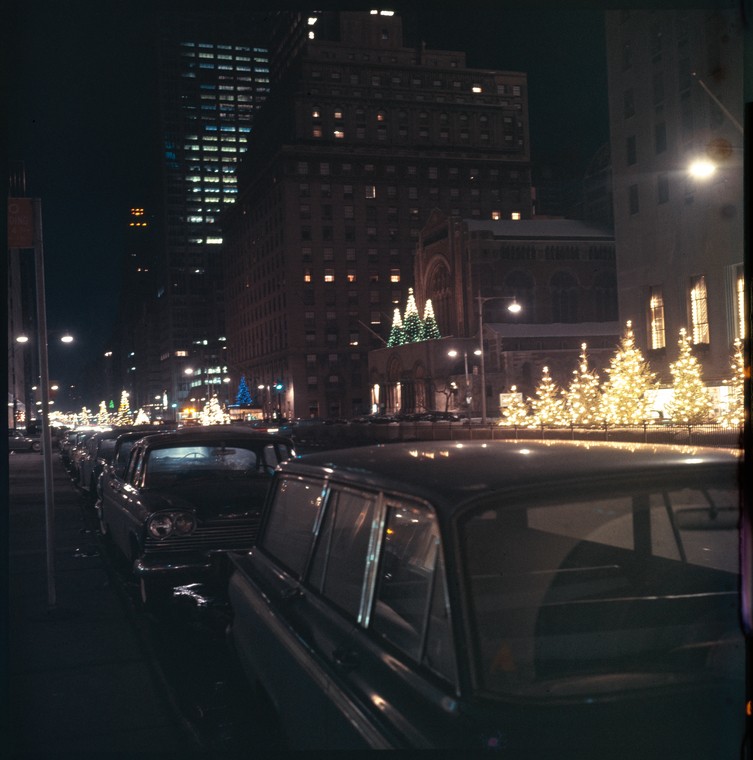Photograph of lights on Park Avenue