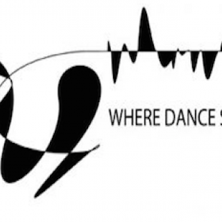 Abstract black figures on white background. Image reads: Where Dance Speaks.