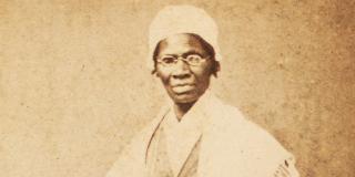 Sepia portrait of an african american woman in a carte de visite