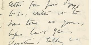 handwritten letter by Lady Gregory 
