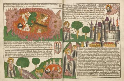 Scan of four panels from an early book.