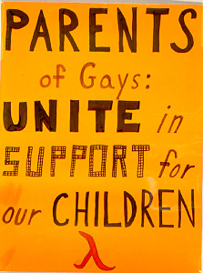 Placard carried by Jeanne Manford in the Christopher Street Liberation Day March, June 1972 Jeanne Manford Papers